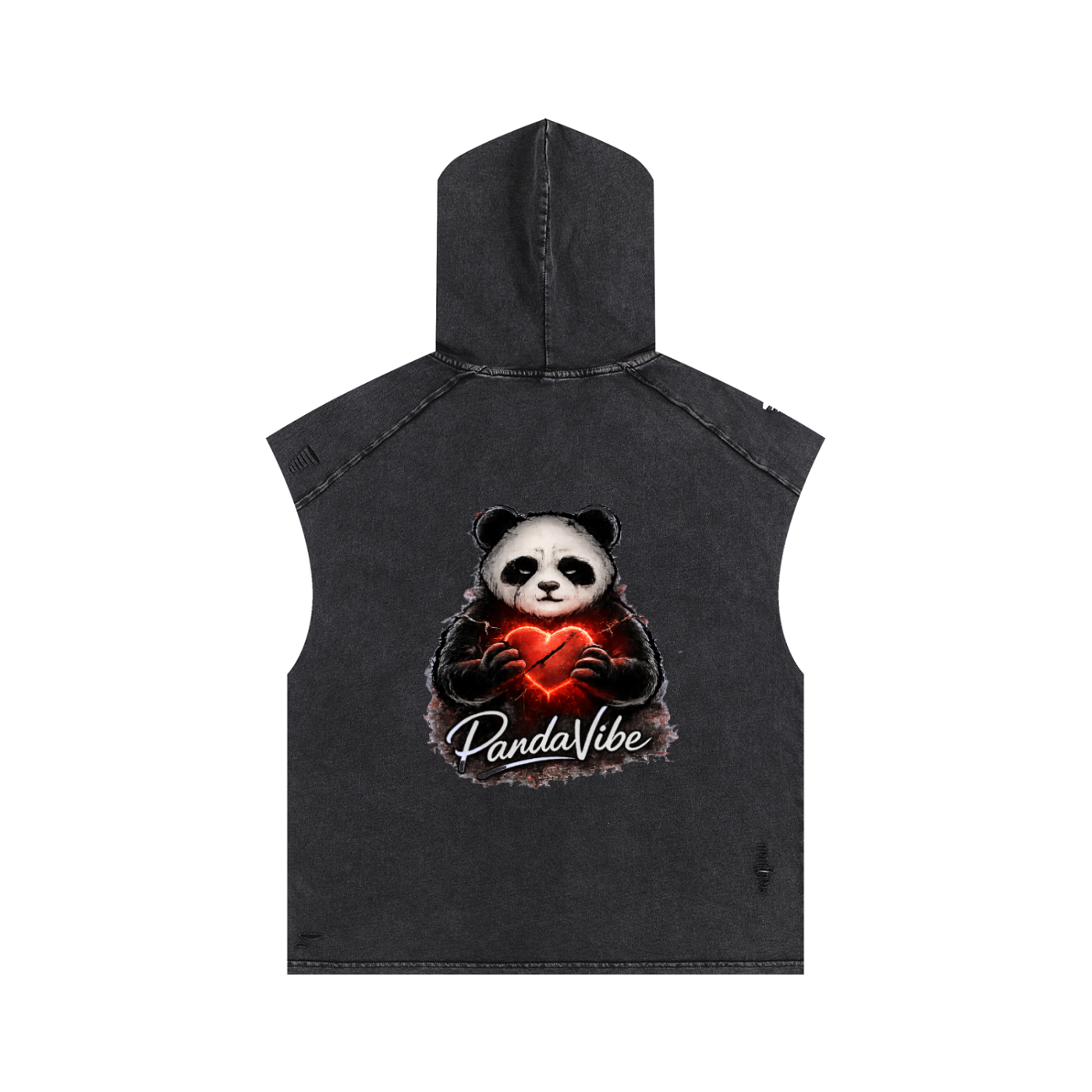 Snow Washed Boxy Hooded Tank Top