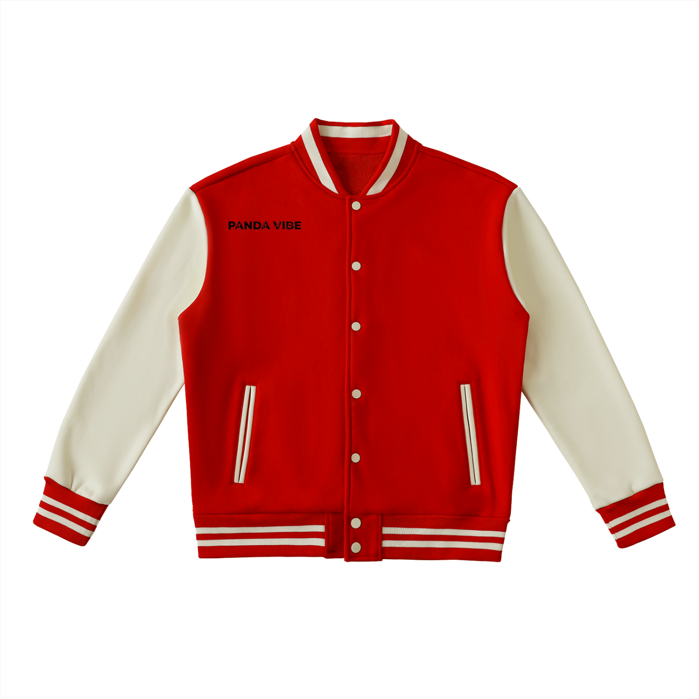 Two-Tone Fleeced Varsity Jacket
