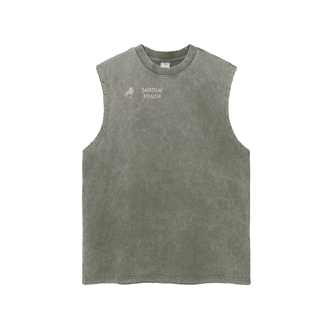Snow Washed Frayed Hem Tank Top