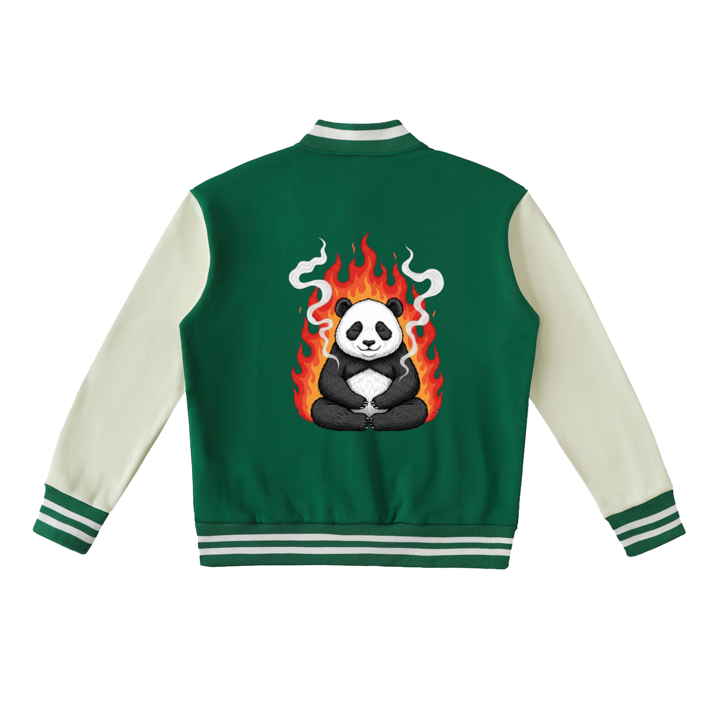 Two-Tone Fleeced Varsity Jacket