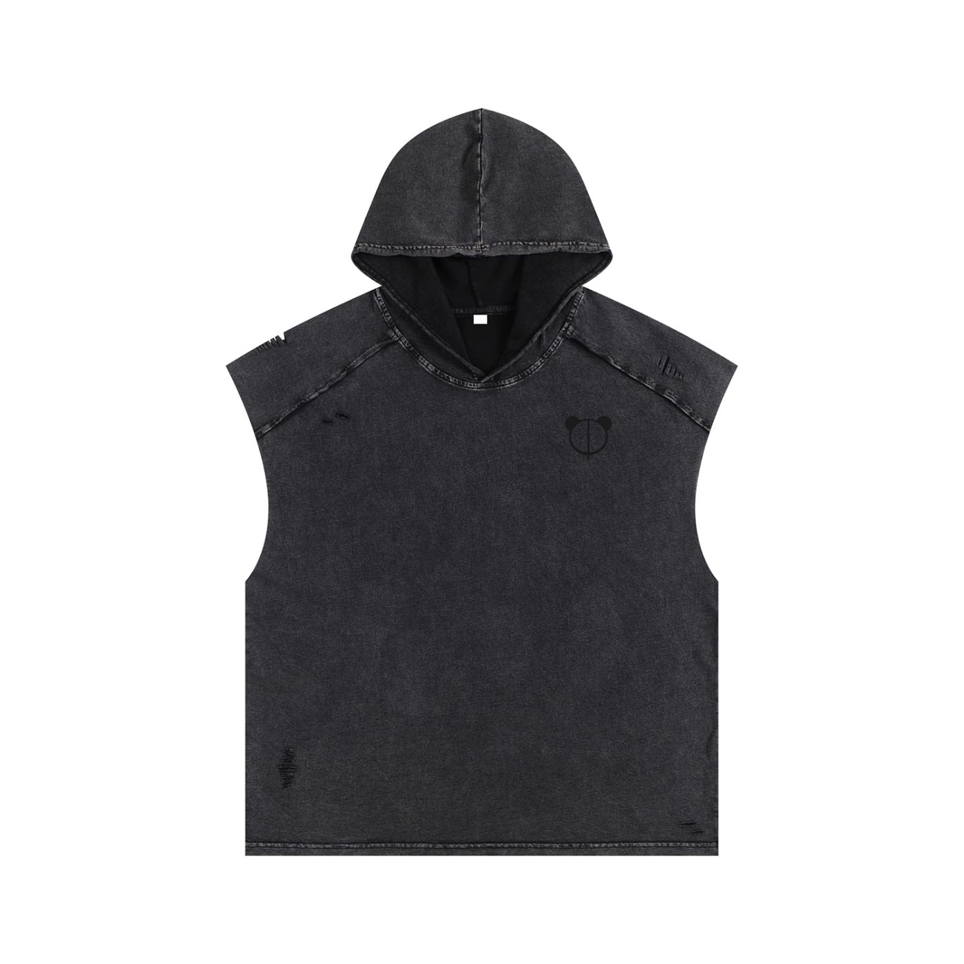 Snow Washed Boxy Hooded Tank Top